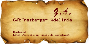 Günszberger Adelinda névjegykártya